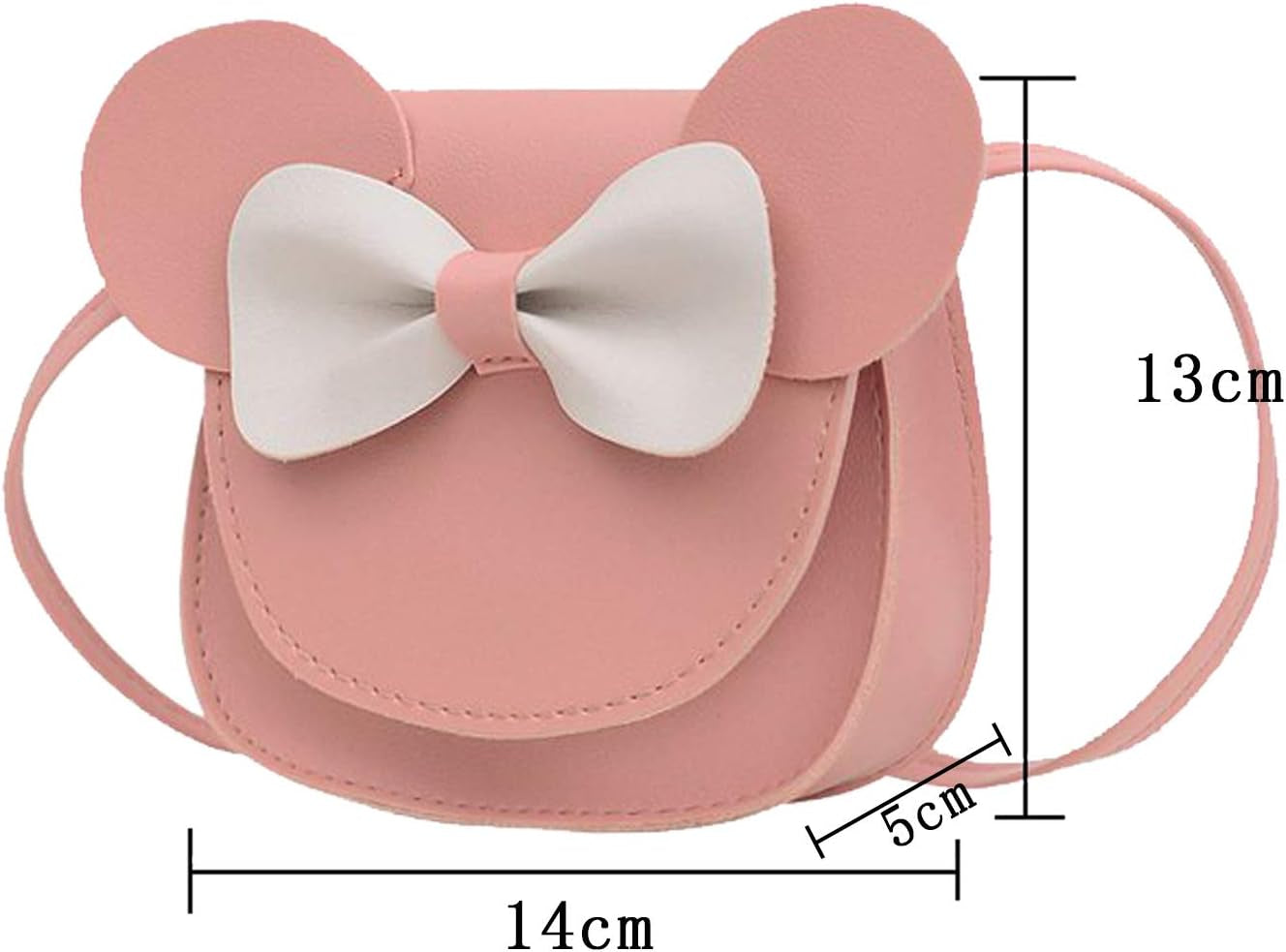 2 Pieces Little Girls Crossbody Purses Toddler Mini Cute Princess Handbags Shoulder Messenger Bag for Kids, B Bow Black/Pink, Small, Travel Wallet